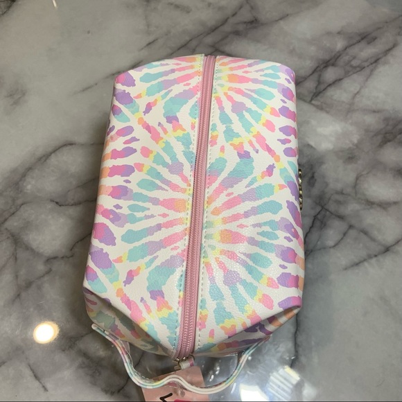 Luv Betsey by Betsey Johnson Pastel Tye Dye Faux Leather Cosmetic Bag - Picture 6 of 10